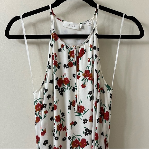 A.L.C. Richards Silk Floral Sleeveless Midi Dress Size US 4 - Picture 4 of 11